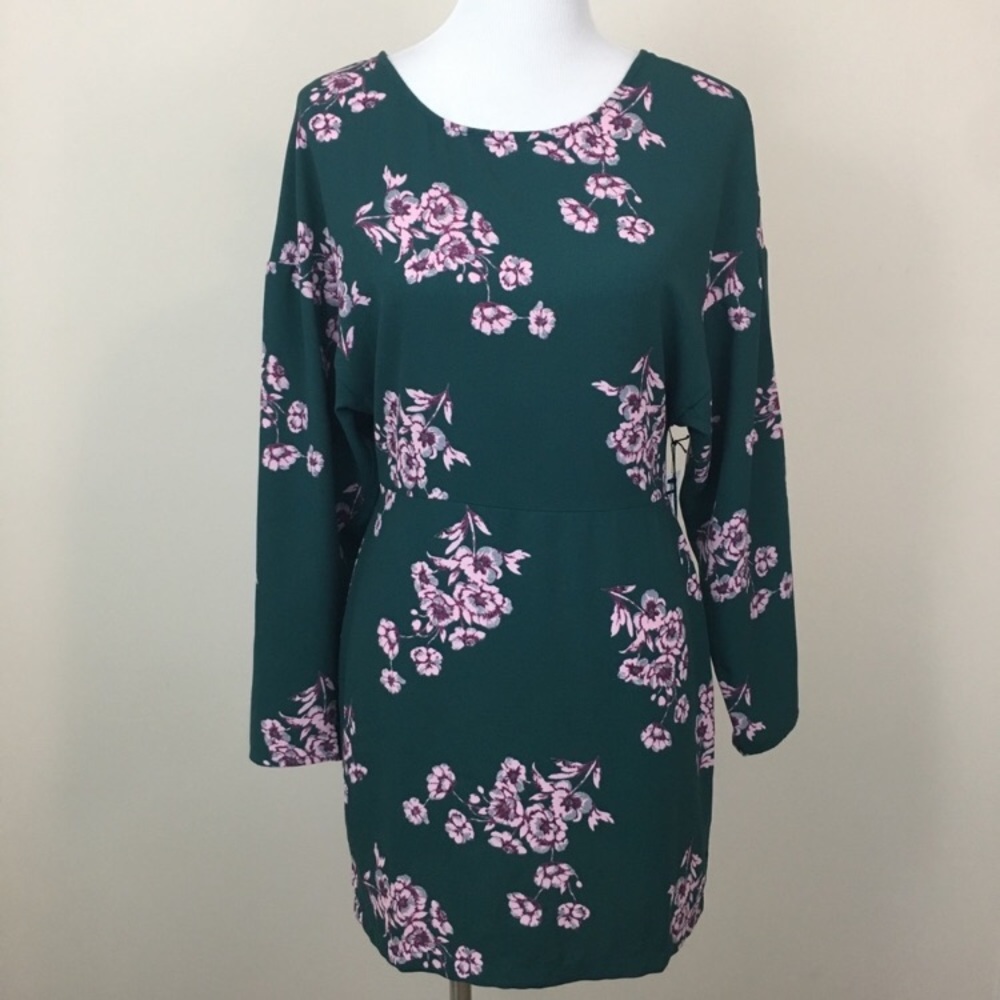Nordstrom LEITH green floral dress